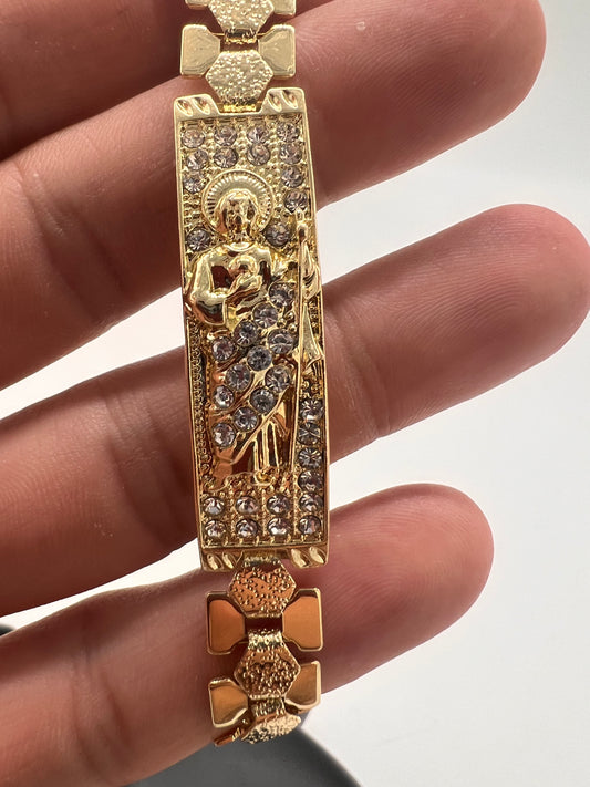 San Judas bracelet 14k Gold Plated