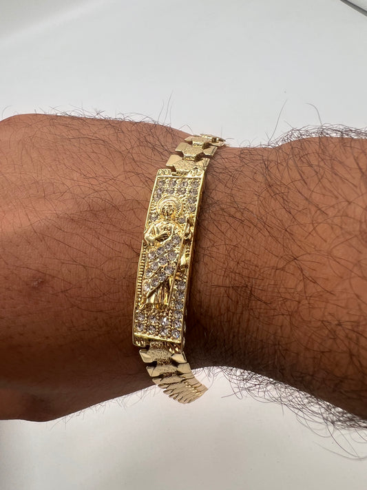 San Judas bracelet 14k Gold Plated