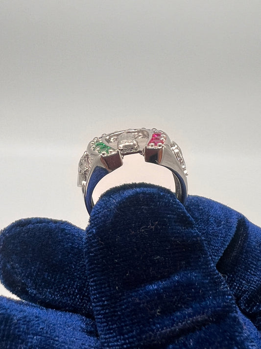 Virgen Mary ring MEX colors