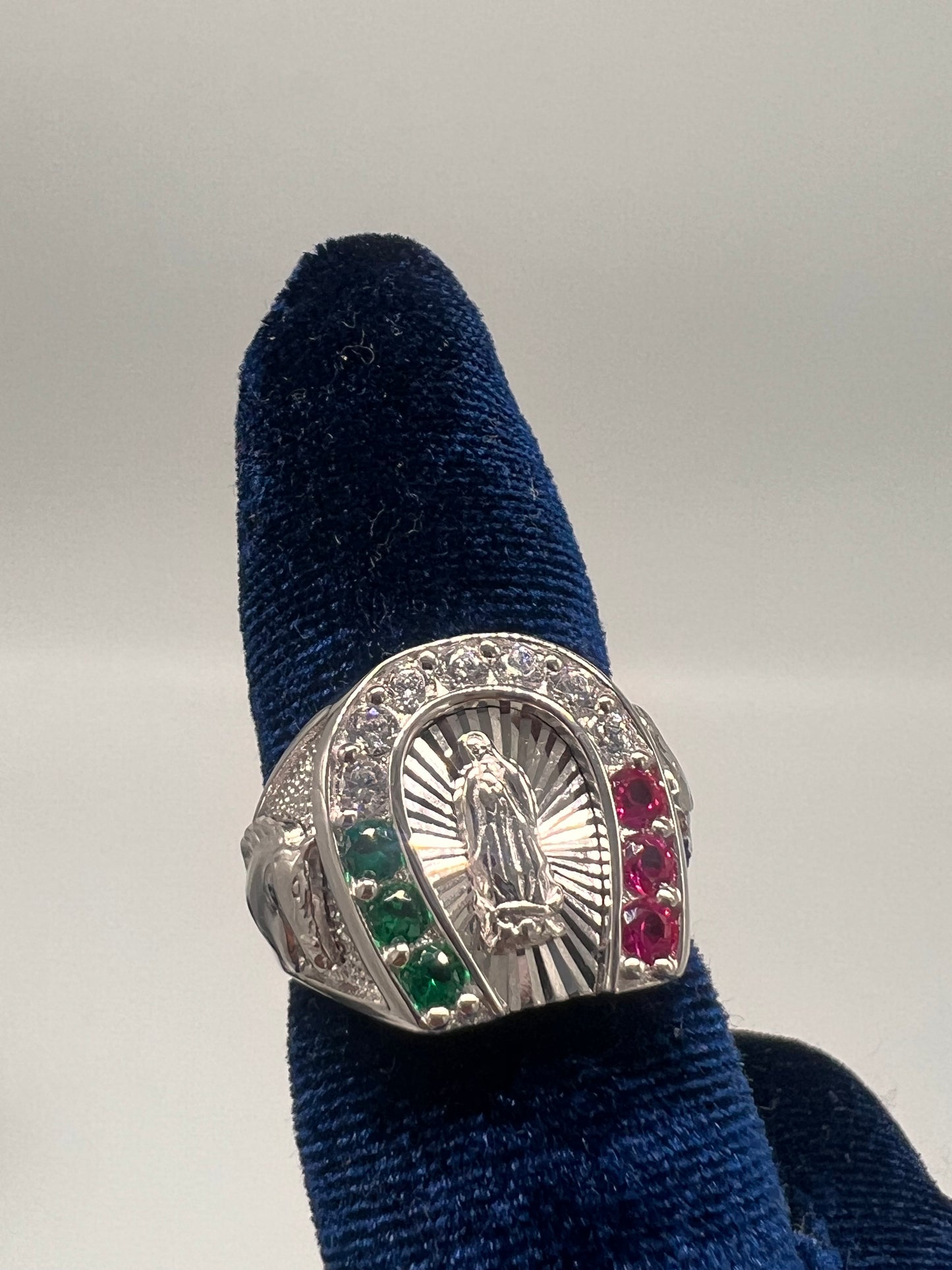 Virgen Mary ring MEX colors