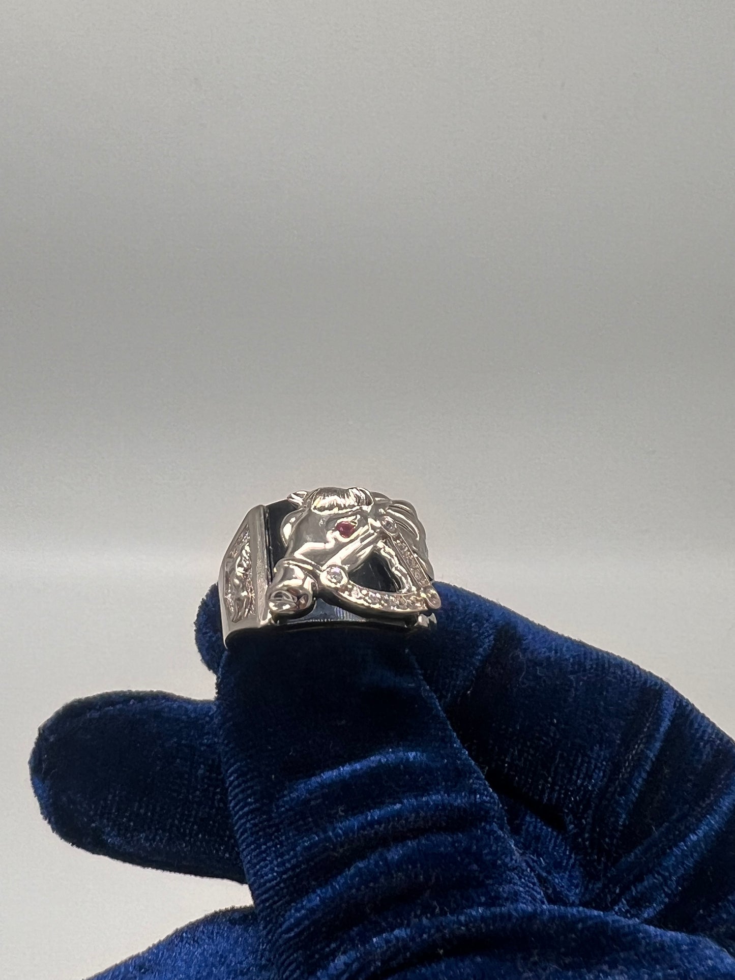 Horse head ring Real silver