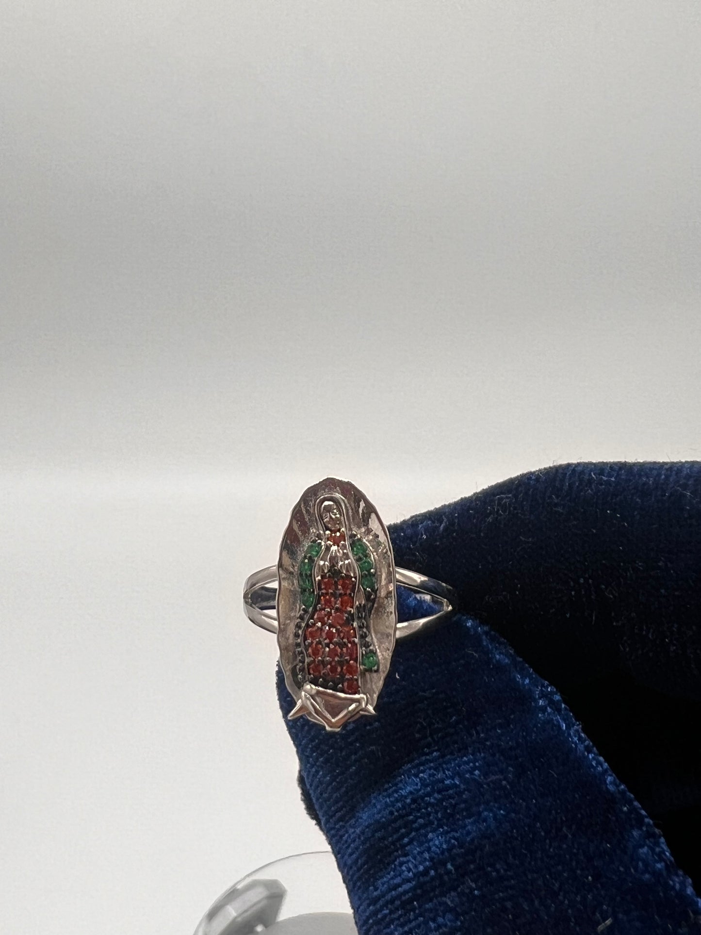 Virgen Mary ring real silver