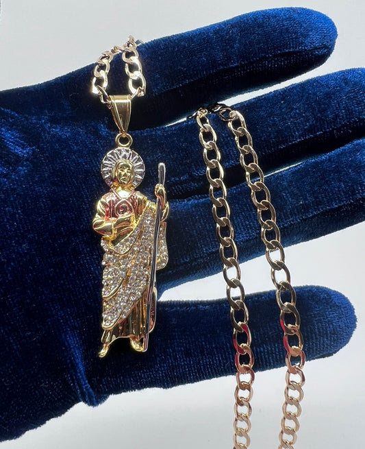 Medium San Judas White CZ