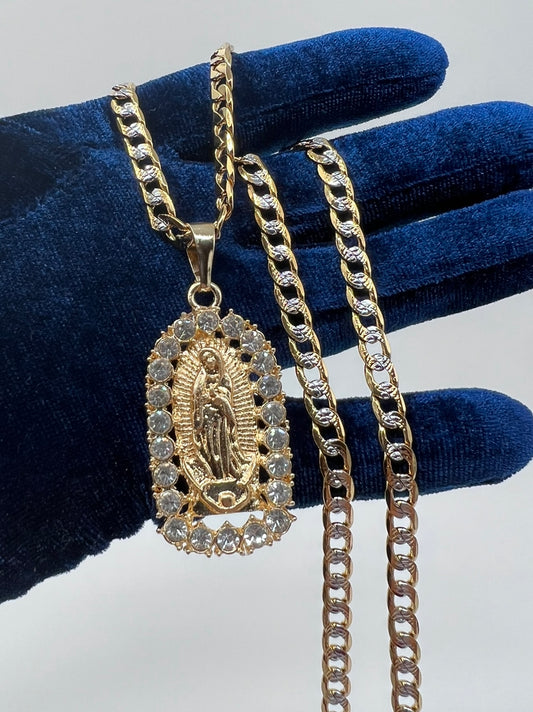 Virgen Mary White Stones