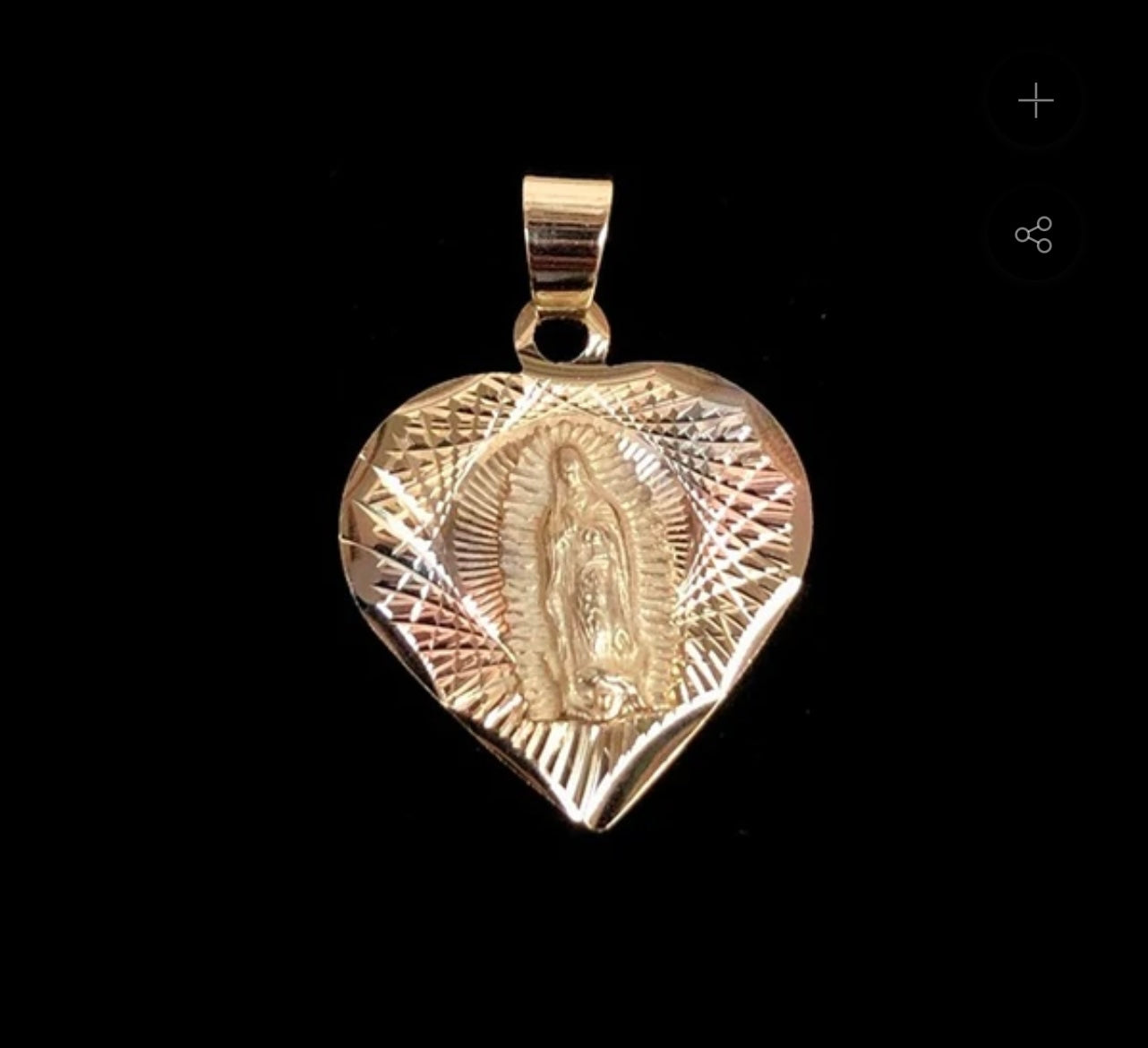 Virgen Mary Heart Medalla