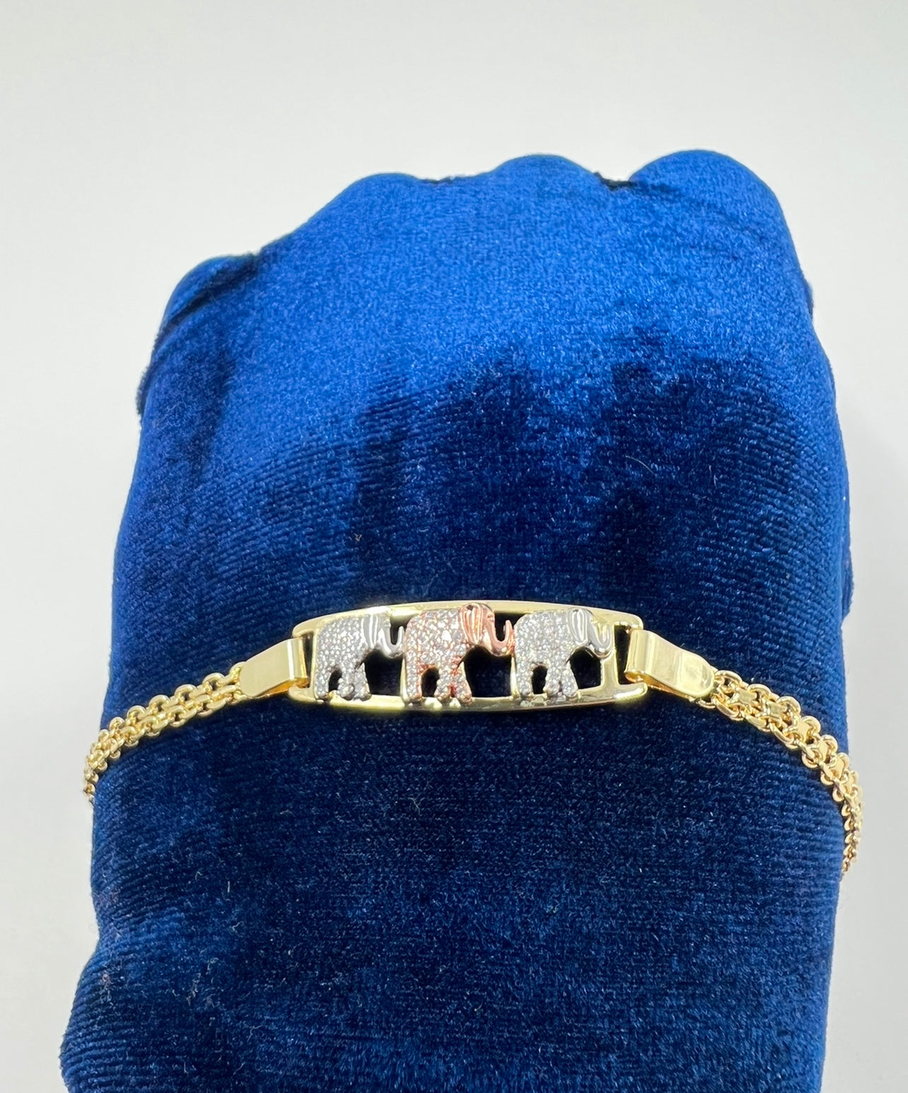 Tri Color Elephant Bracelet