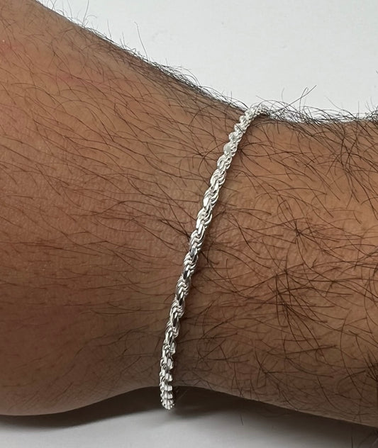 Rope Bracelet .925 Real Silver 2mm