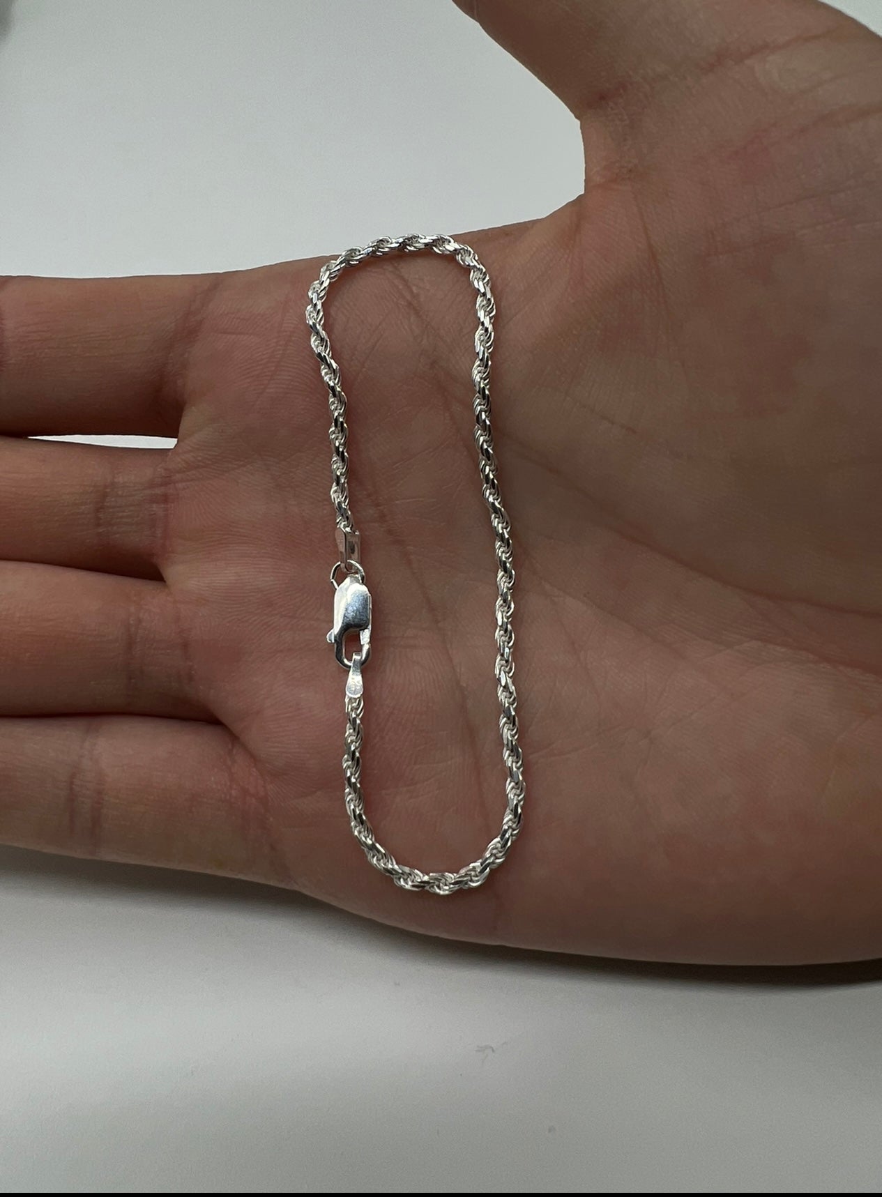 Rope Bracelet .925 Real Silver 2mm