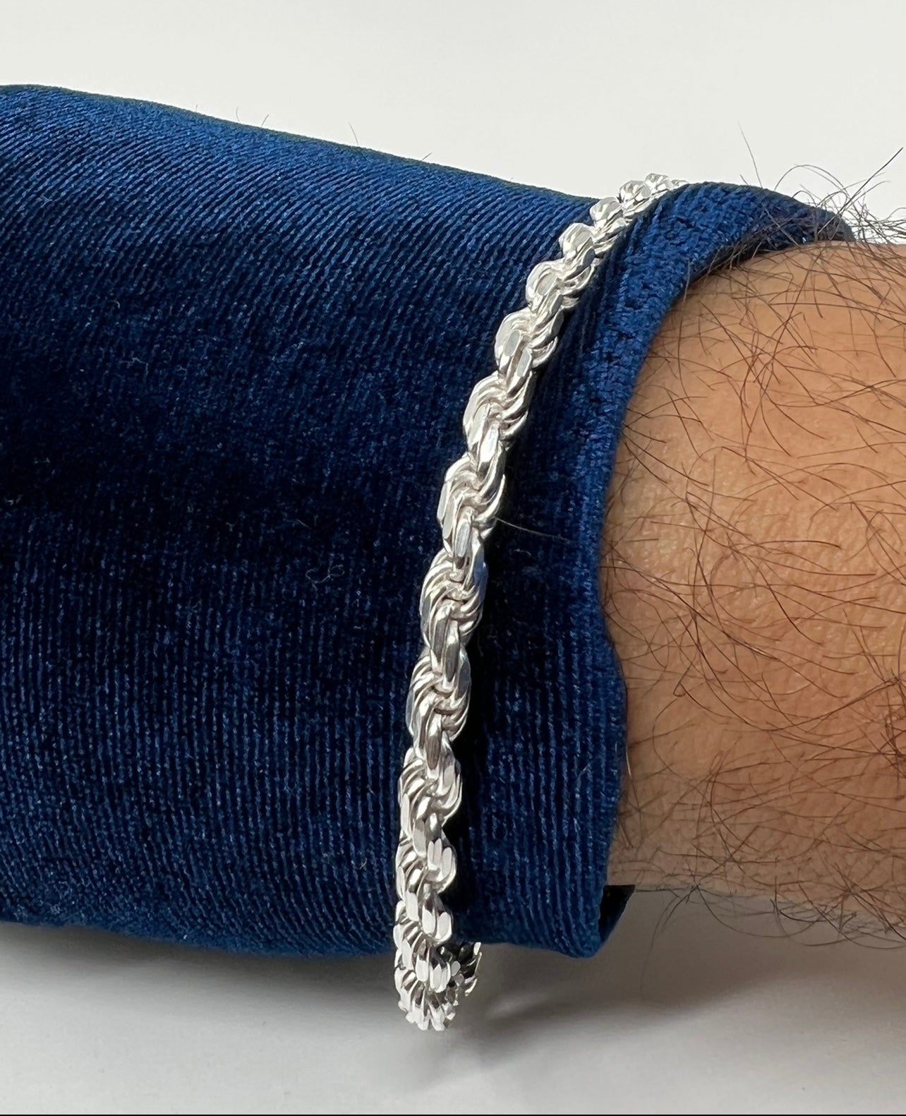 Rope Bracelet Real .925 Silver 5mm