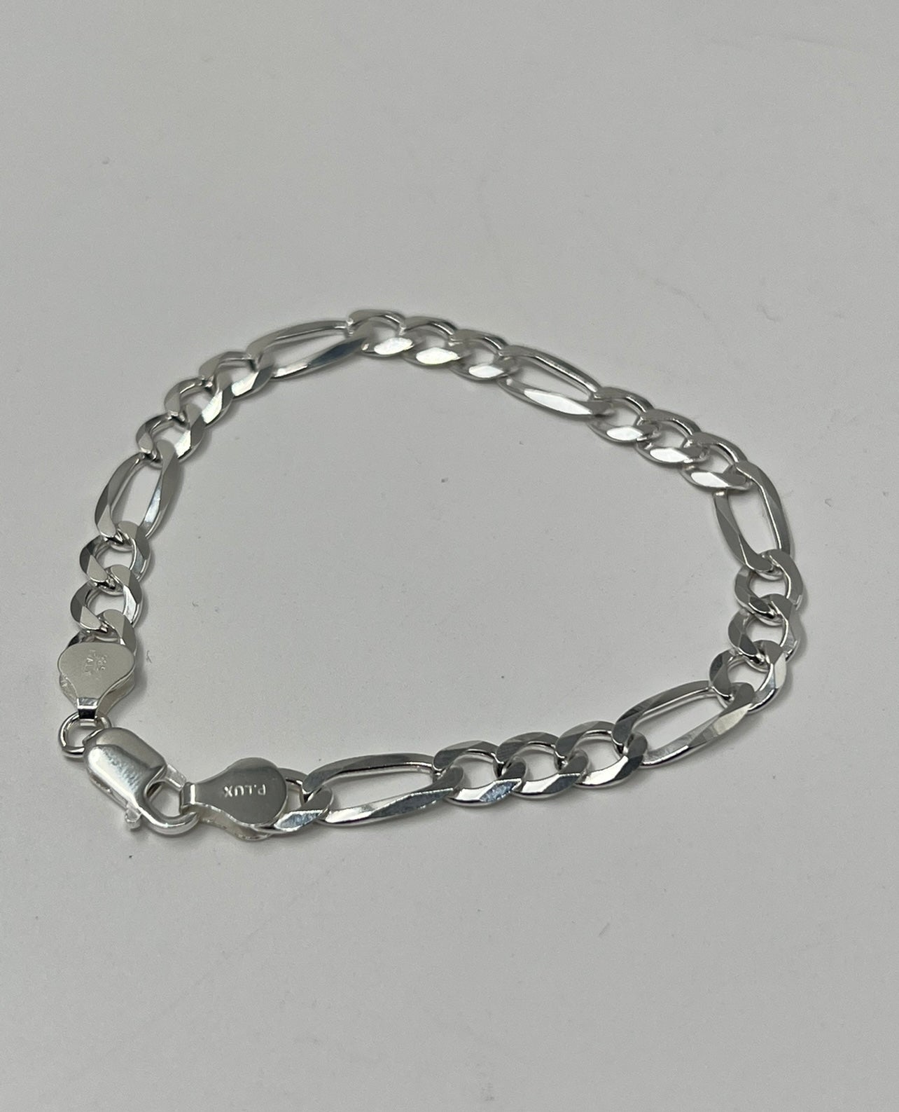 Figaro Bracelet Real Silver 6.5mm