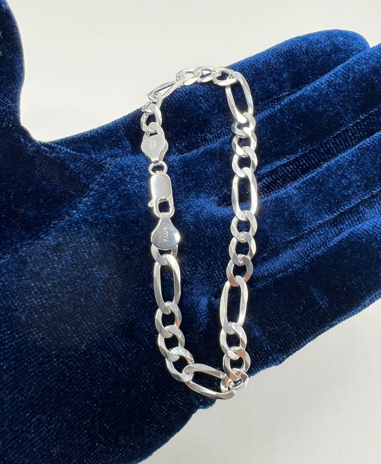 Figaro Bracelet Real Silver 6.5mm