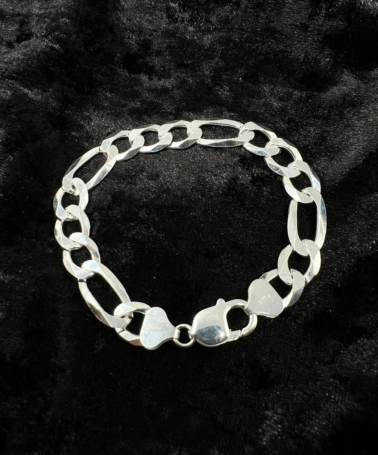 Figaro Bracelet Real .925 Real Silver 10mm