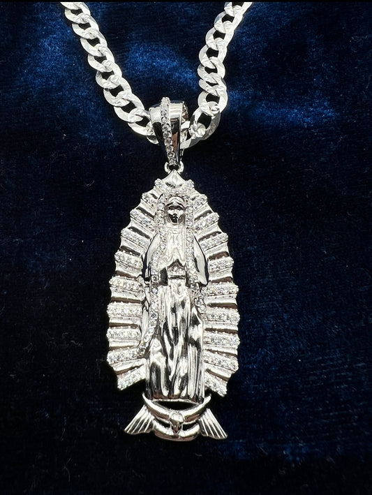 Virgencita White CZ .925 Real Silver