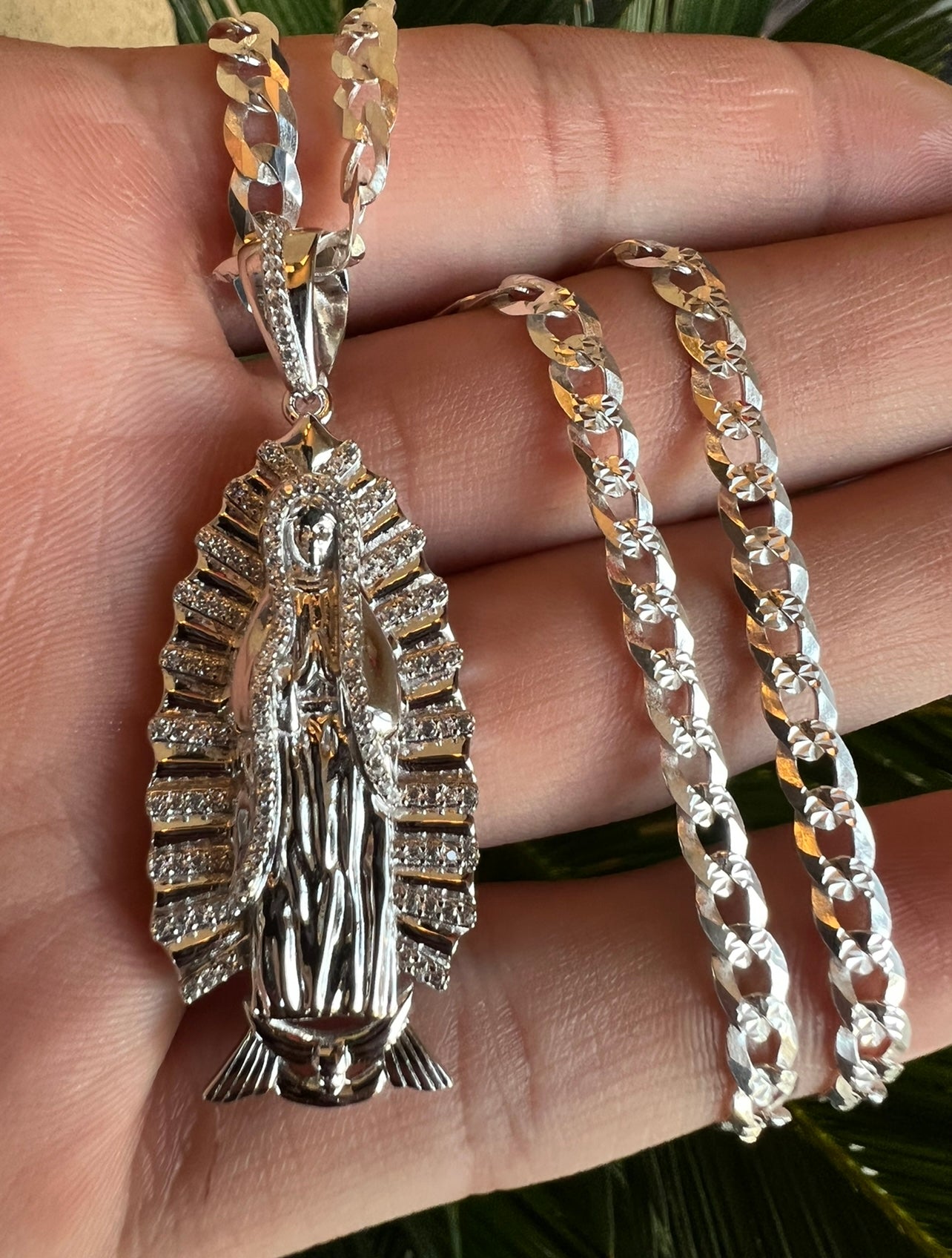 Virgencita White CZ .925 Real Silver