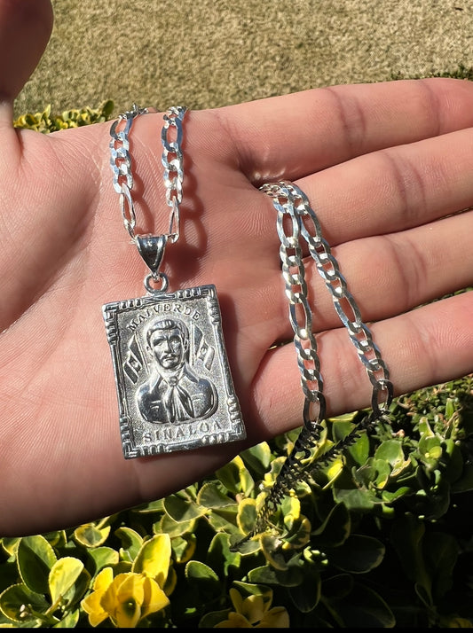 Malverde, .925 Real Silver