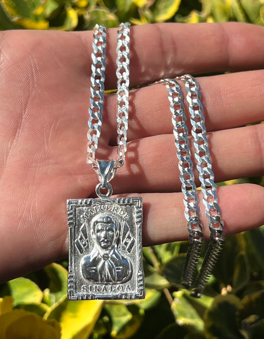 Malverde, .925 Real Silver