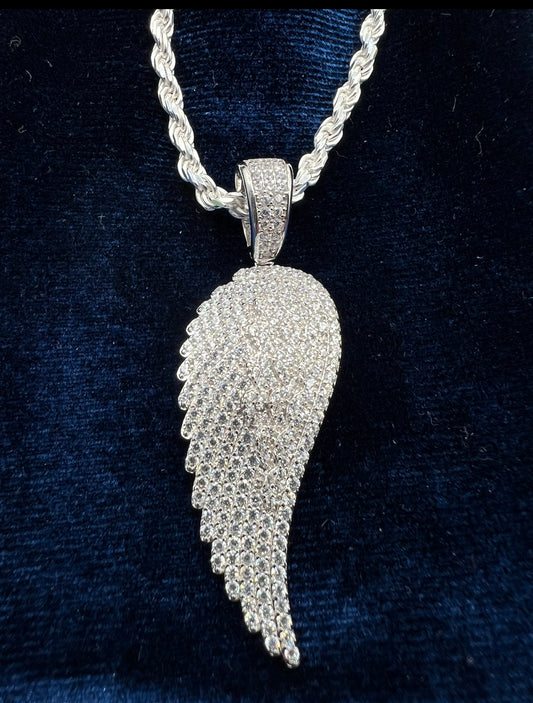 Flooded Angel Wing, .925 Real Silver