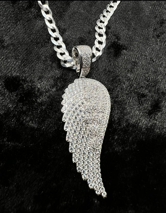 Flooded Angel Wing, .925 Real Silver