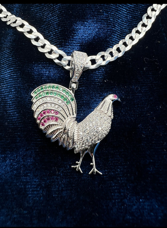 Small Gallo Mex Flag, .925 Real Silver