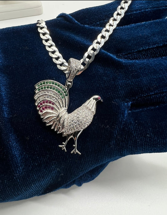 Small Gallo Mex Flag, .925 Real Silver