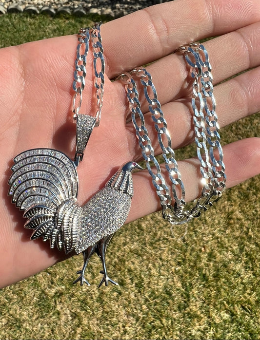 Large Gallo White Baguettes, .925 Real Silver