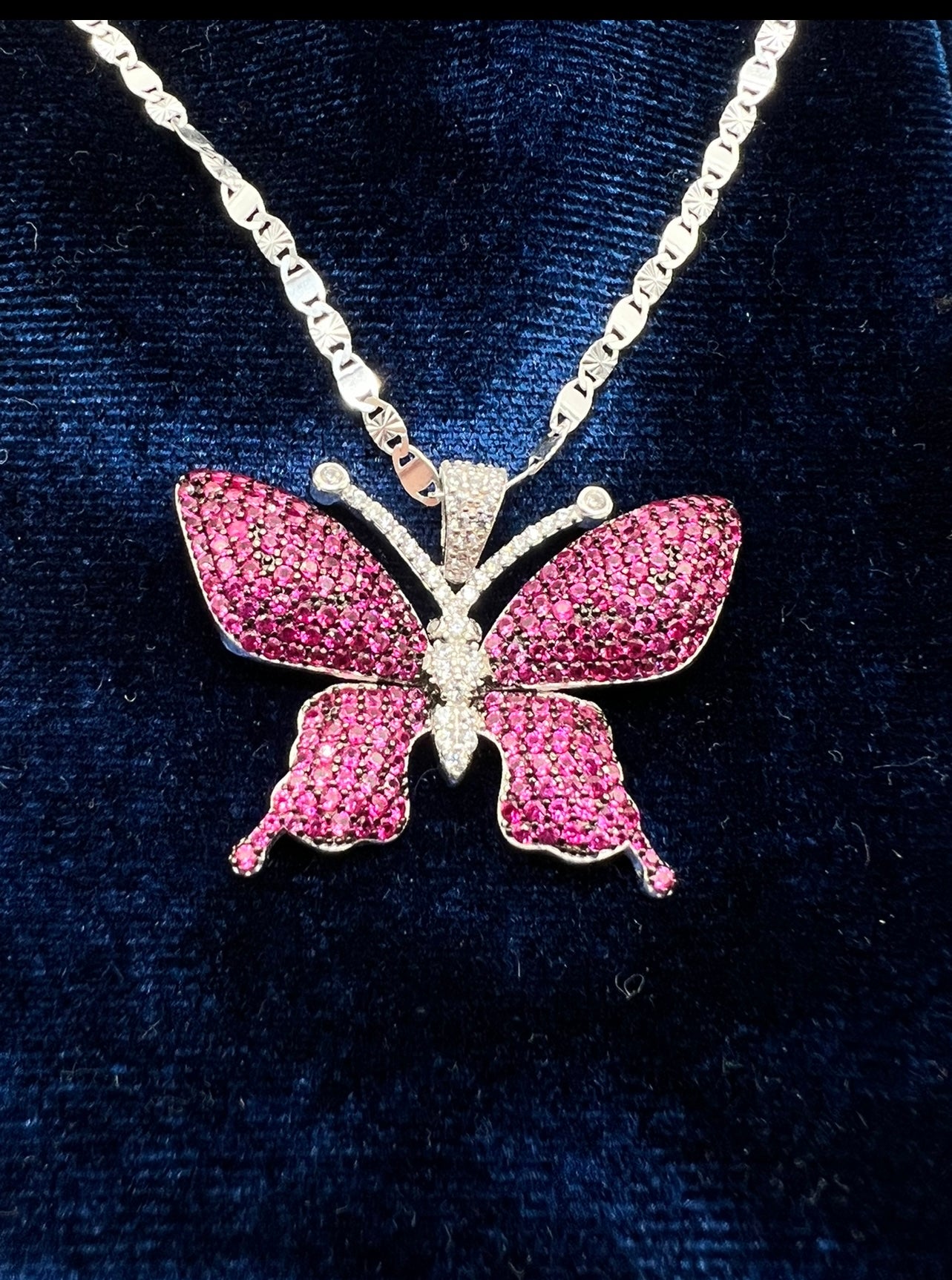 Ruby Butterfly, .925 Real Silver