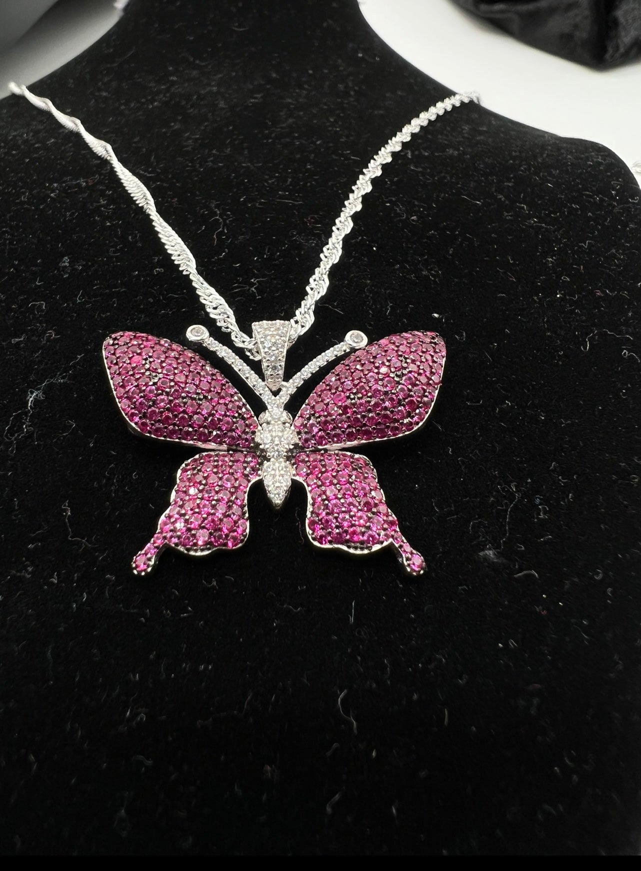 Ruby Butterfly, .925 Real Silver