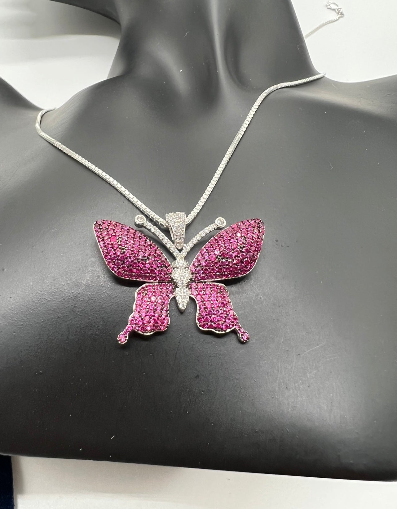 Ruby Butterfly, .925 Real Silver