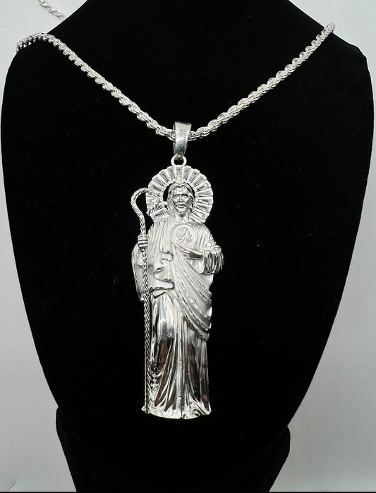 3d San Judas XL, .925 Real Silver