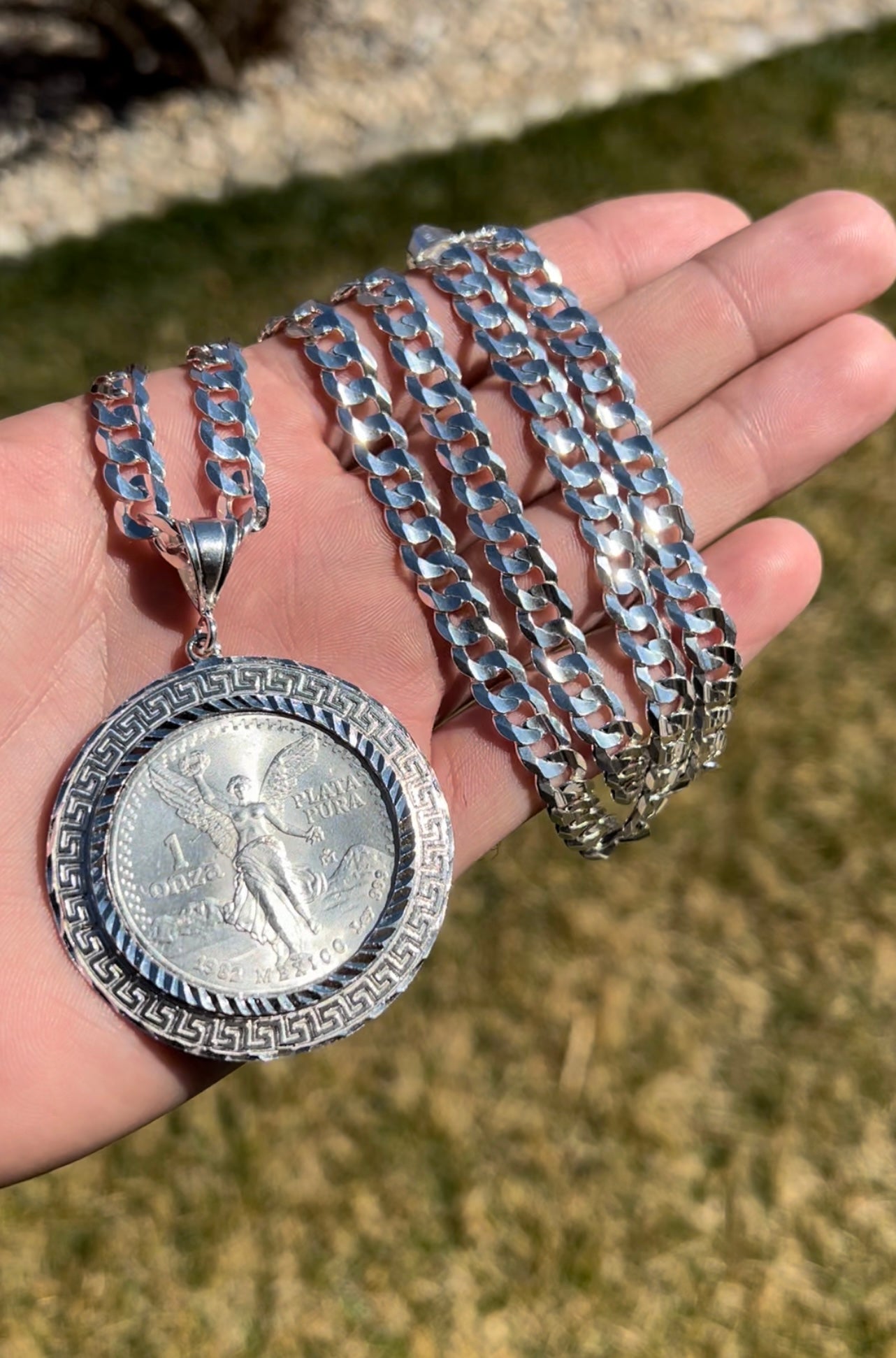 アクセサリー VERSACE FOOP PIERCE SILVER COLOR Versace Bezel Centenario, .925 Real Silver – LaModaJewelry