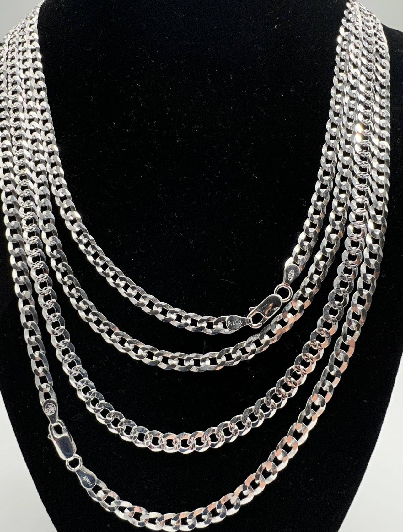 5mm Cuban Chains, .925 Real Silver