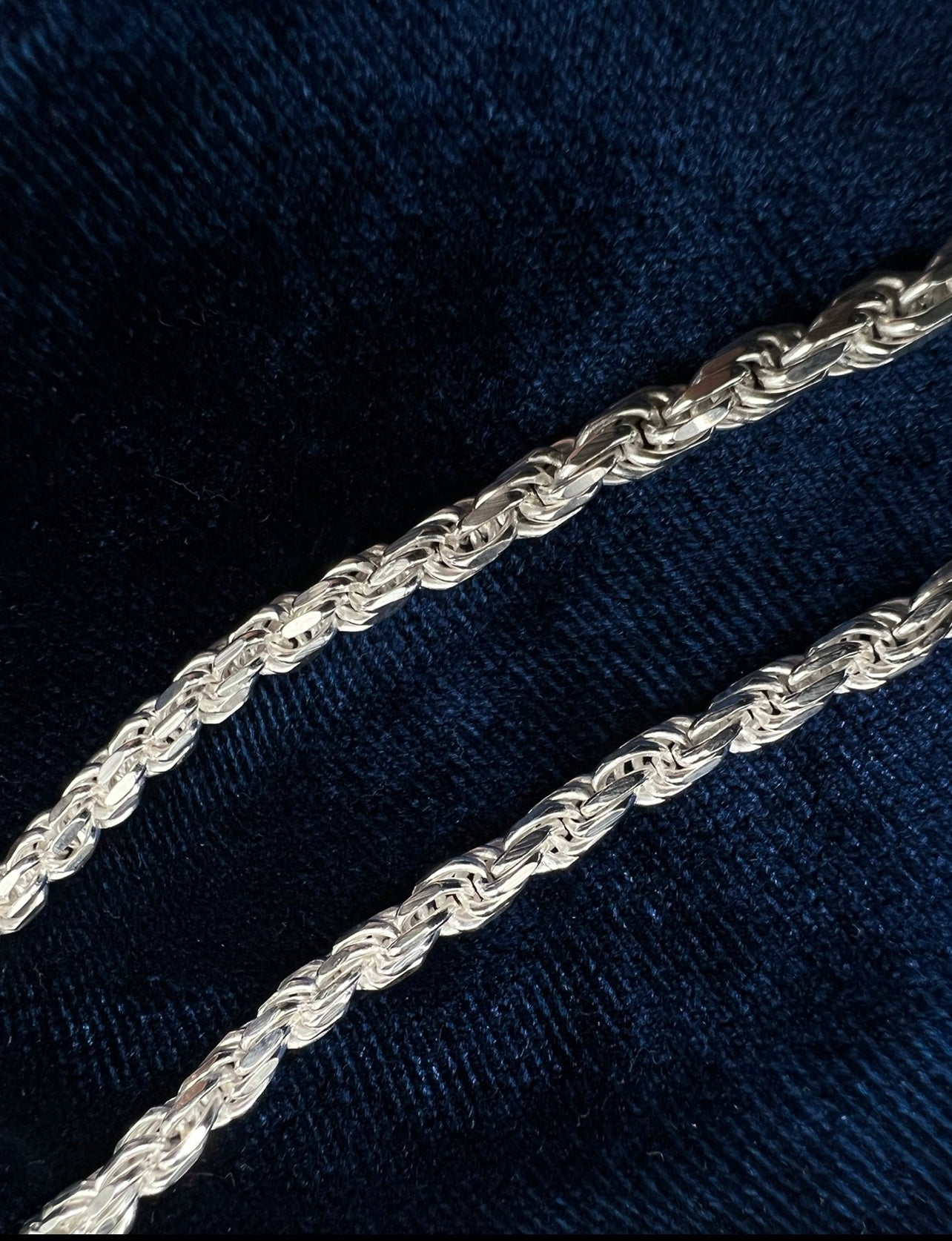 5mm Rope Chains, .925 Real Silver