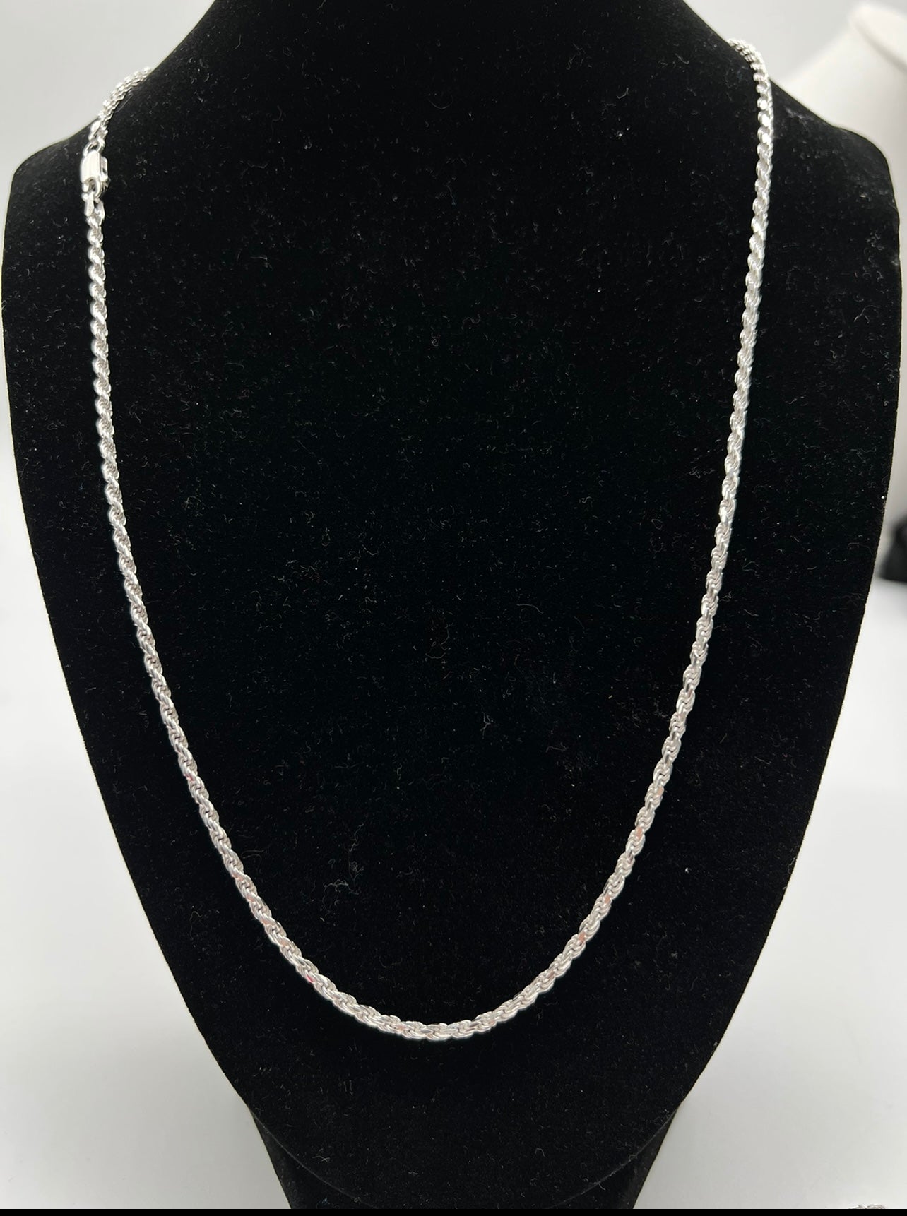 2.5mm Rope Chains, .925 Real Silver