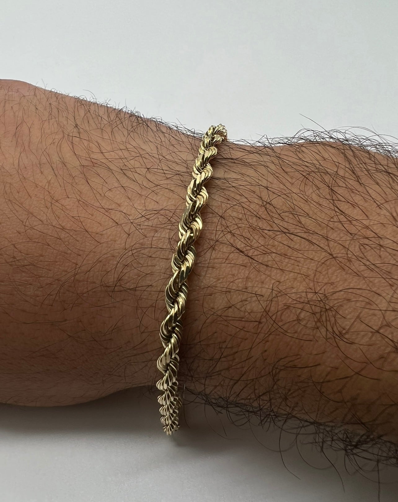 5mm Rope Bracelet, 14k Real Gold – LaModaJewelry