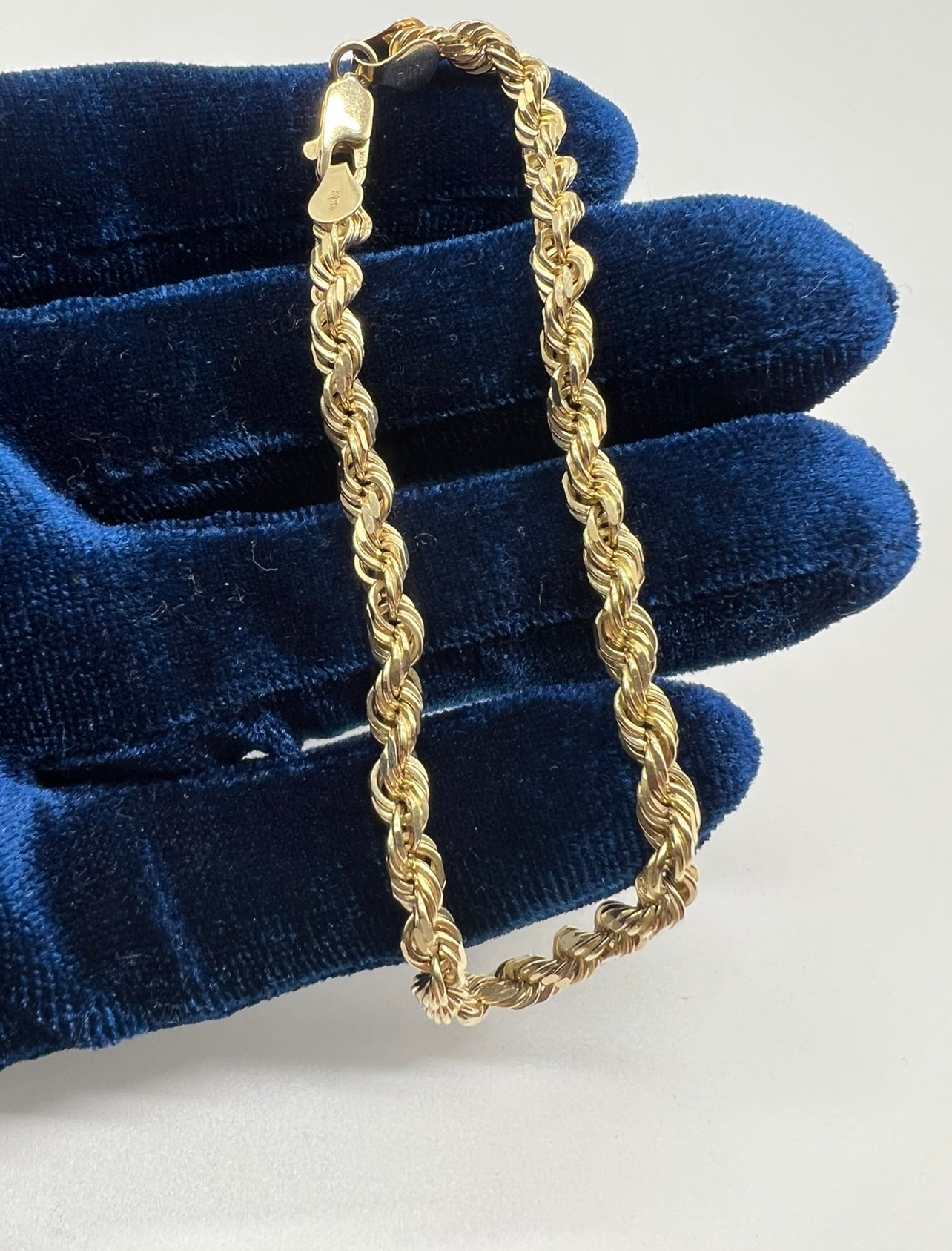 5mm Rope Bracelet, 14k Real Gold – LaModaJewelry