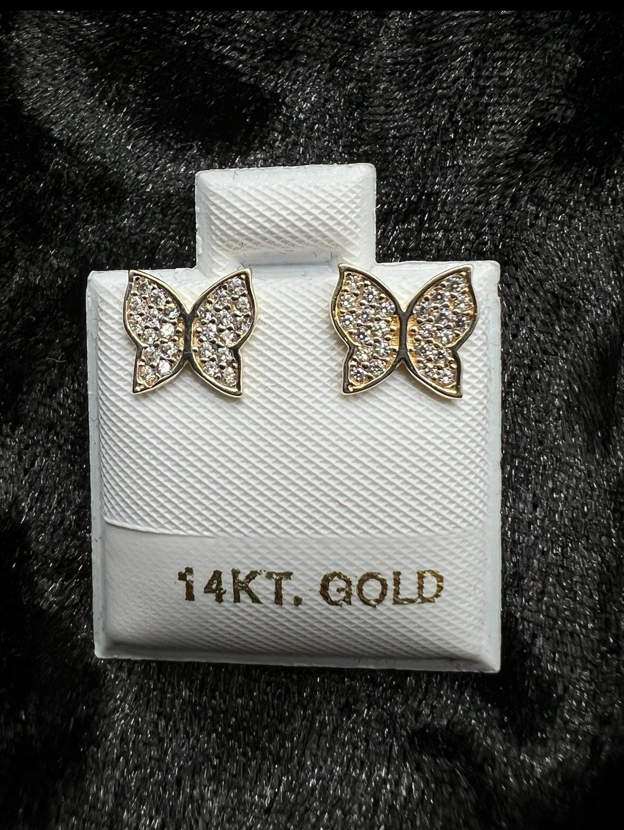 14k Real Gold Butterfly Earrings