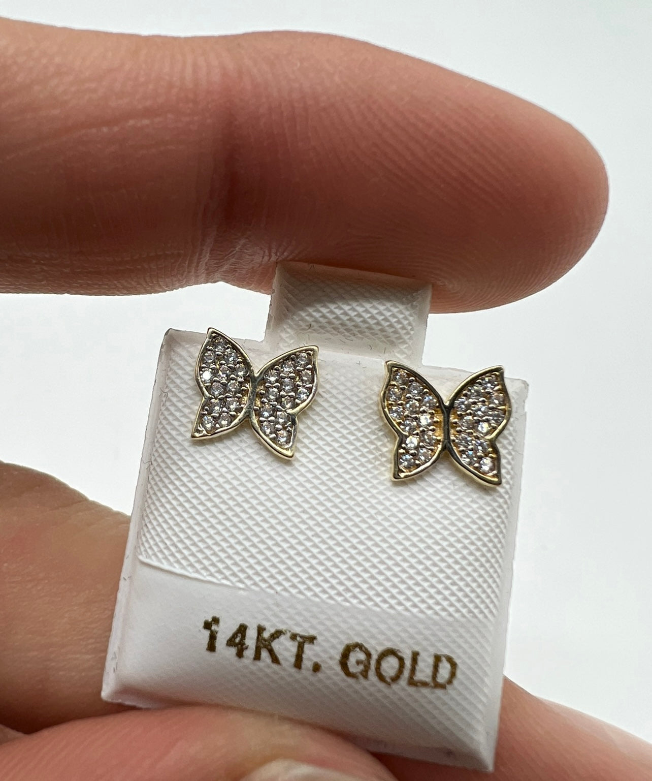 14k Real Gold Butterfly Earrings