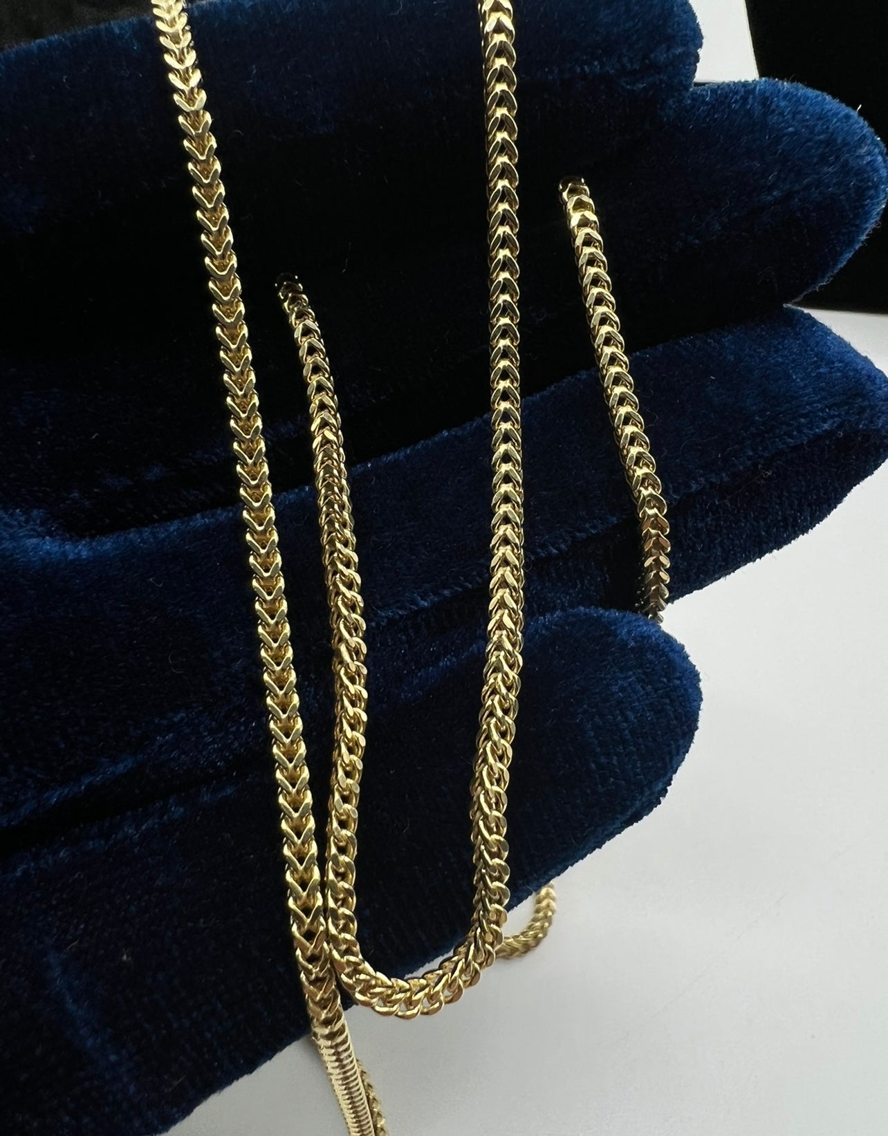 2.2mm 22inch Franco Chain, 14k Real Gold