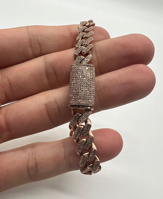 10k Rose Gold Real Natural Diamond Bracelet!!