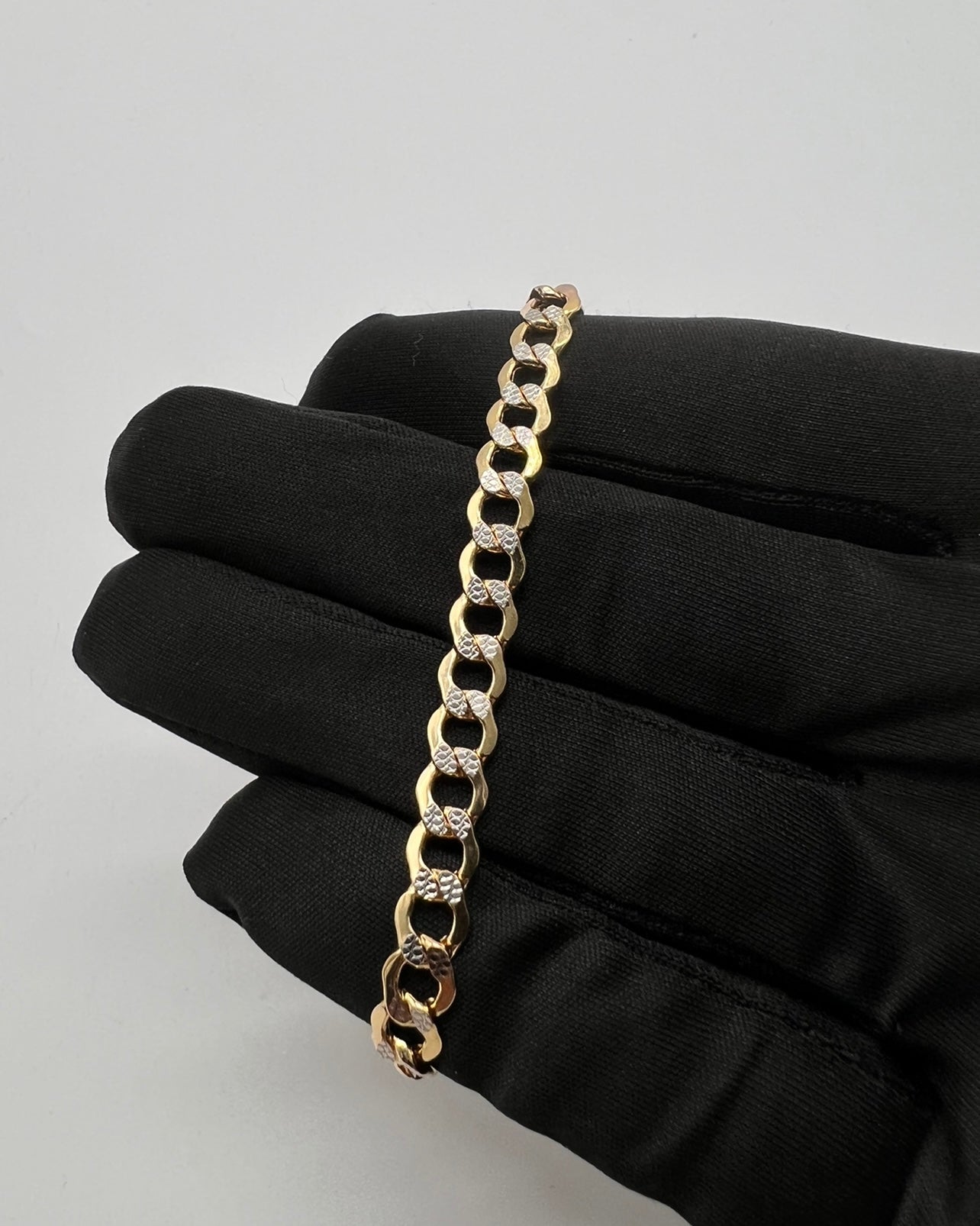 Diamond Cut Cuban Bracelet 5.5mm 14k Real Gold