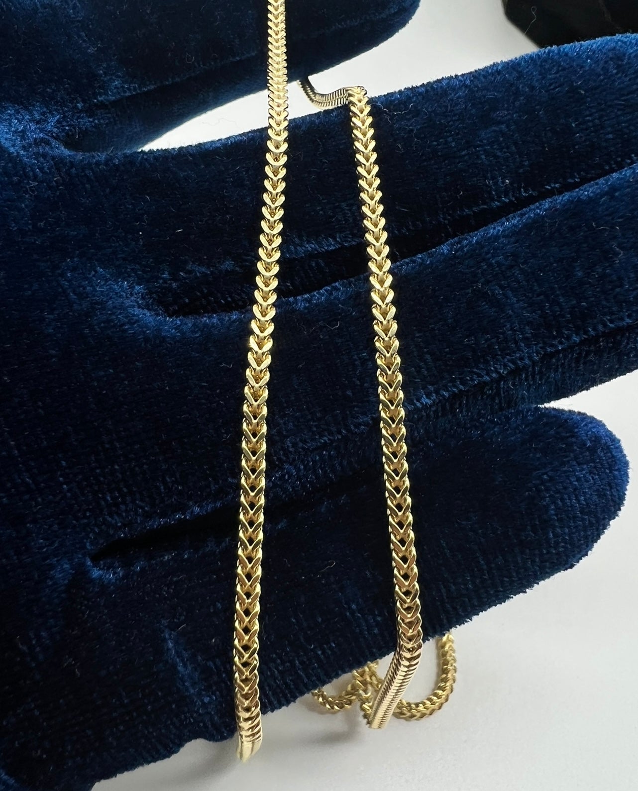 2.2mm 22inch Franco Chain, 14k Real Gold