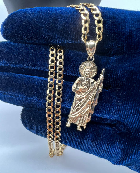14k Real Gold Medium San Judas