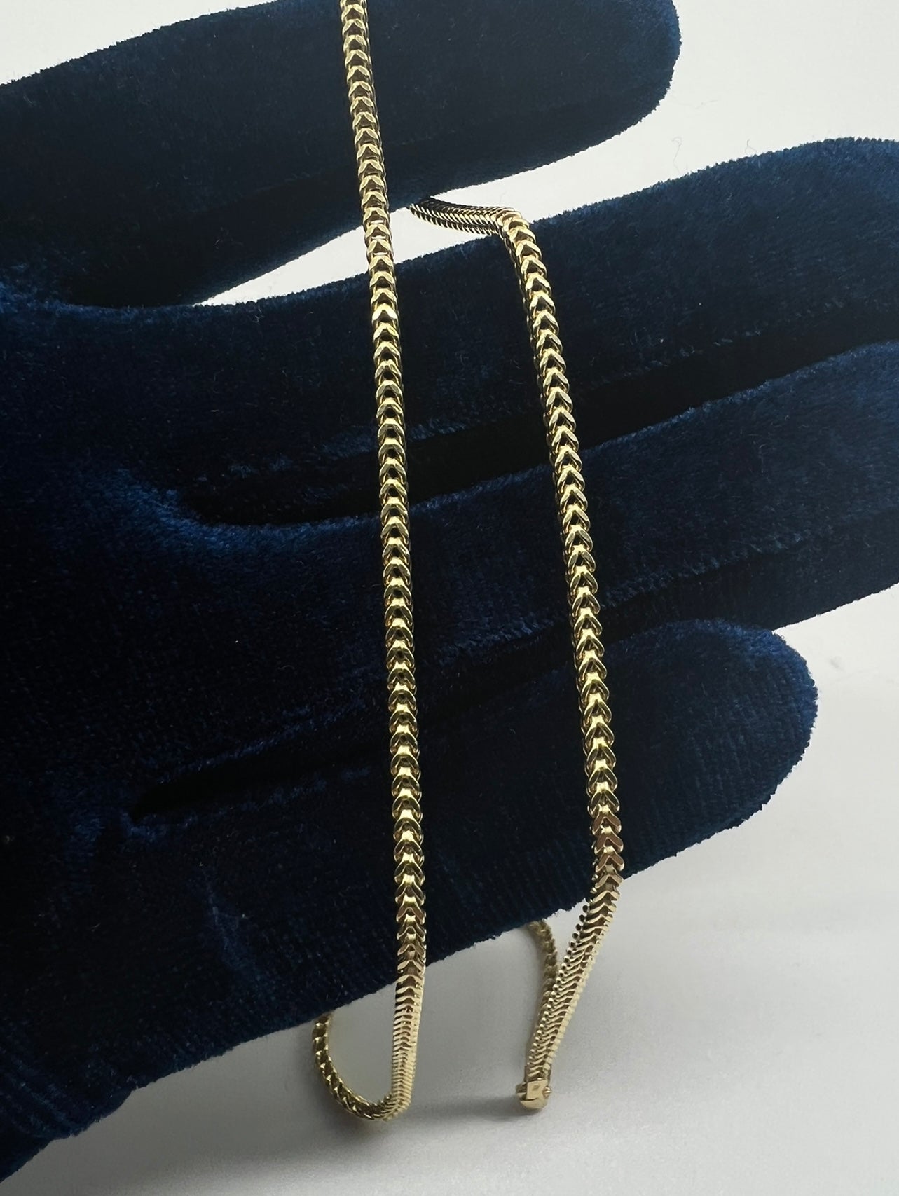 2.2mm 22inch Franco Chain, 14k Real Gold