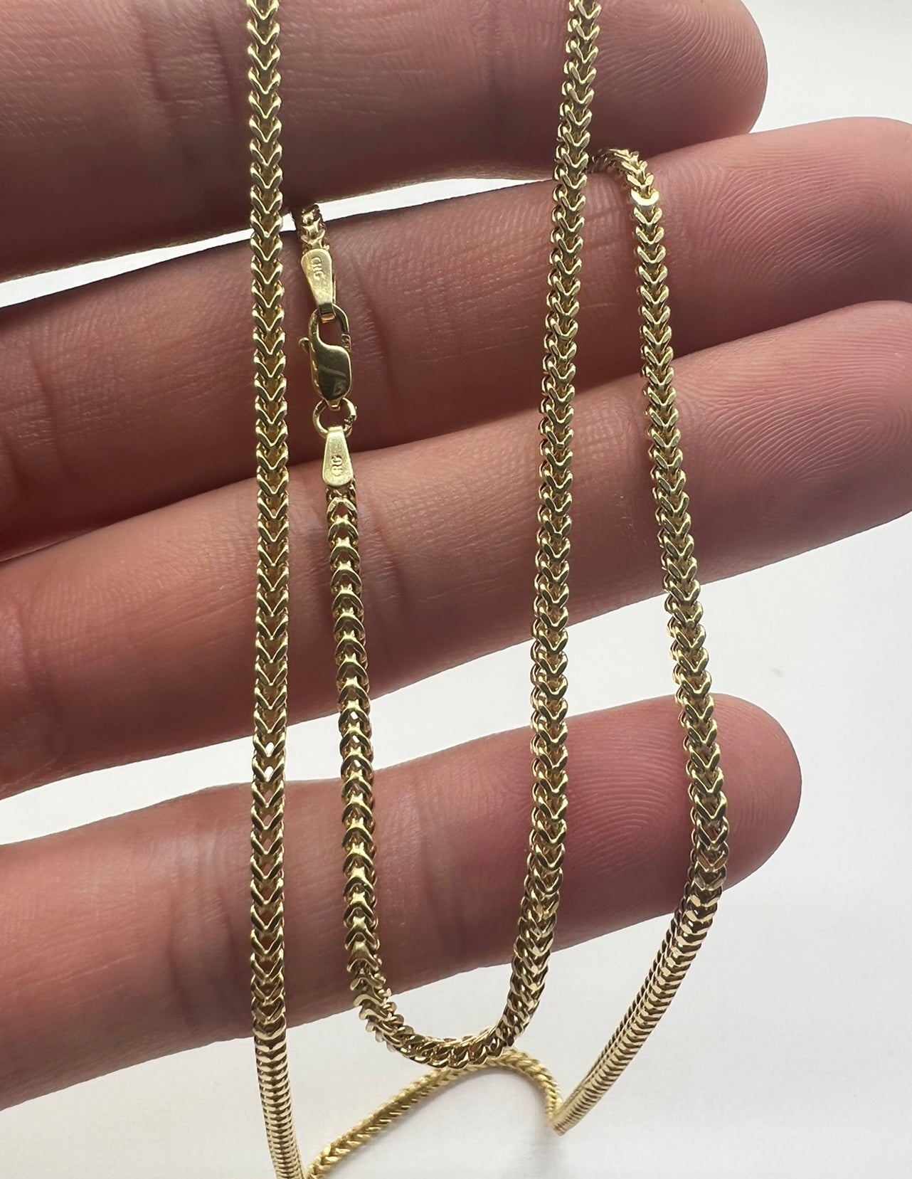 2.2mm 22inch Franco Chain, 14k Real Gold