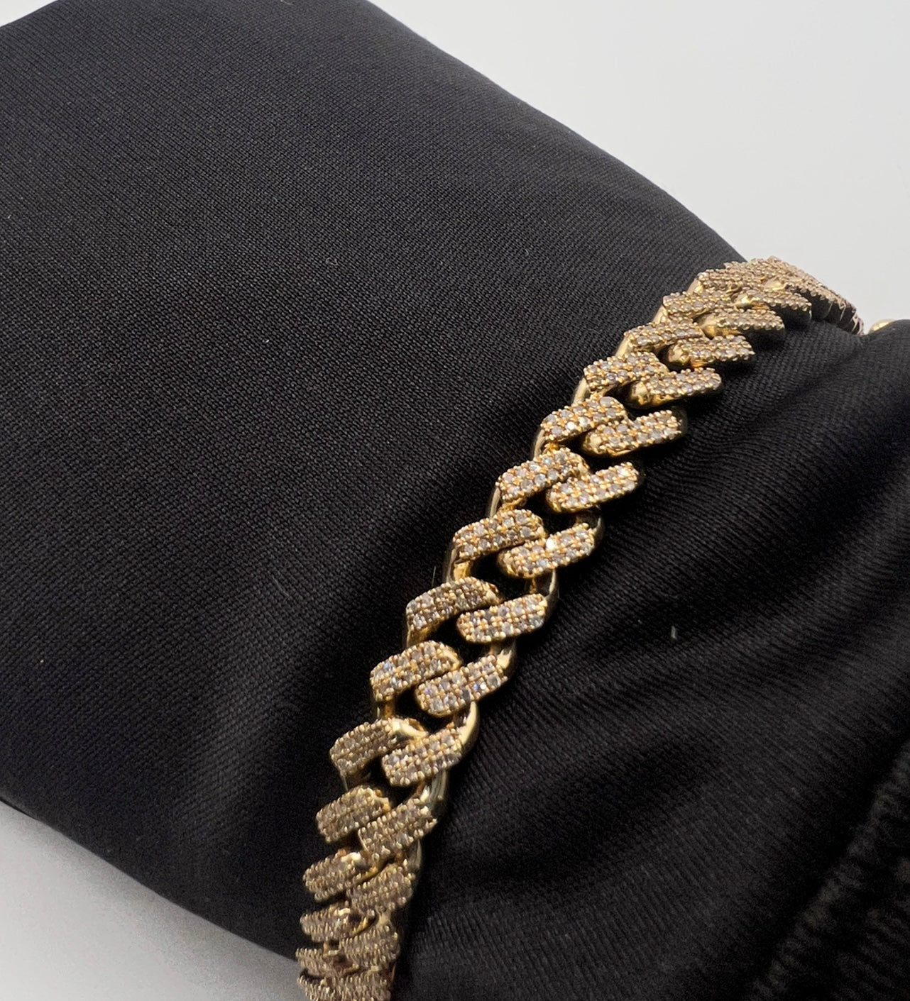 Cuban Bracelet with Natural Real Diamonds!