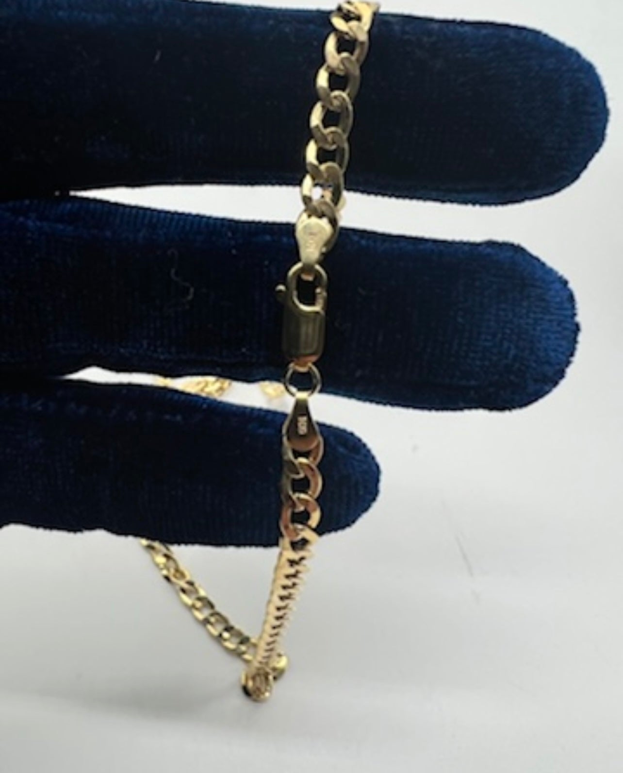 4.5mm 22inch Cuban Chain, 14k Real Gold