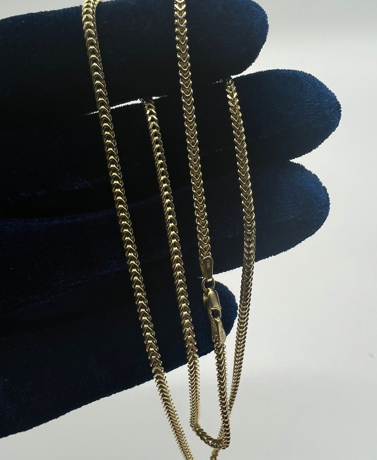 2.2mm 22inch Franco Chain, 14k Real Gold