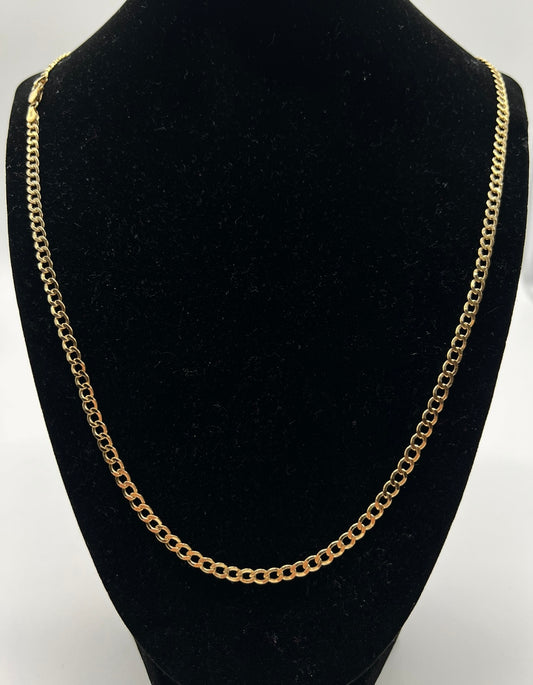 3.5mm Cuban, 14k Real Gold