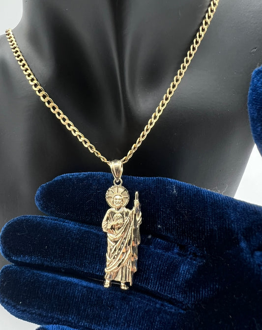 14k Real Gold Medium San Judas