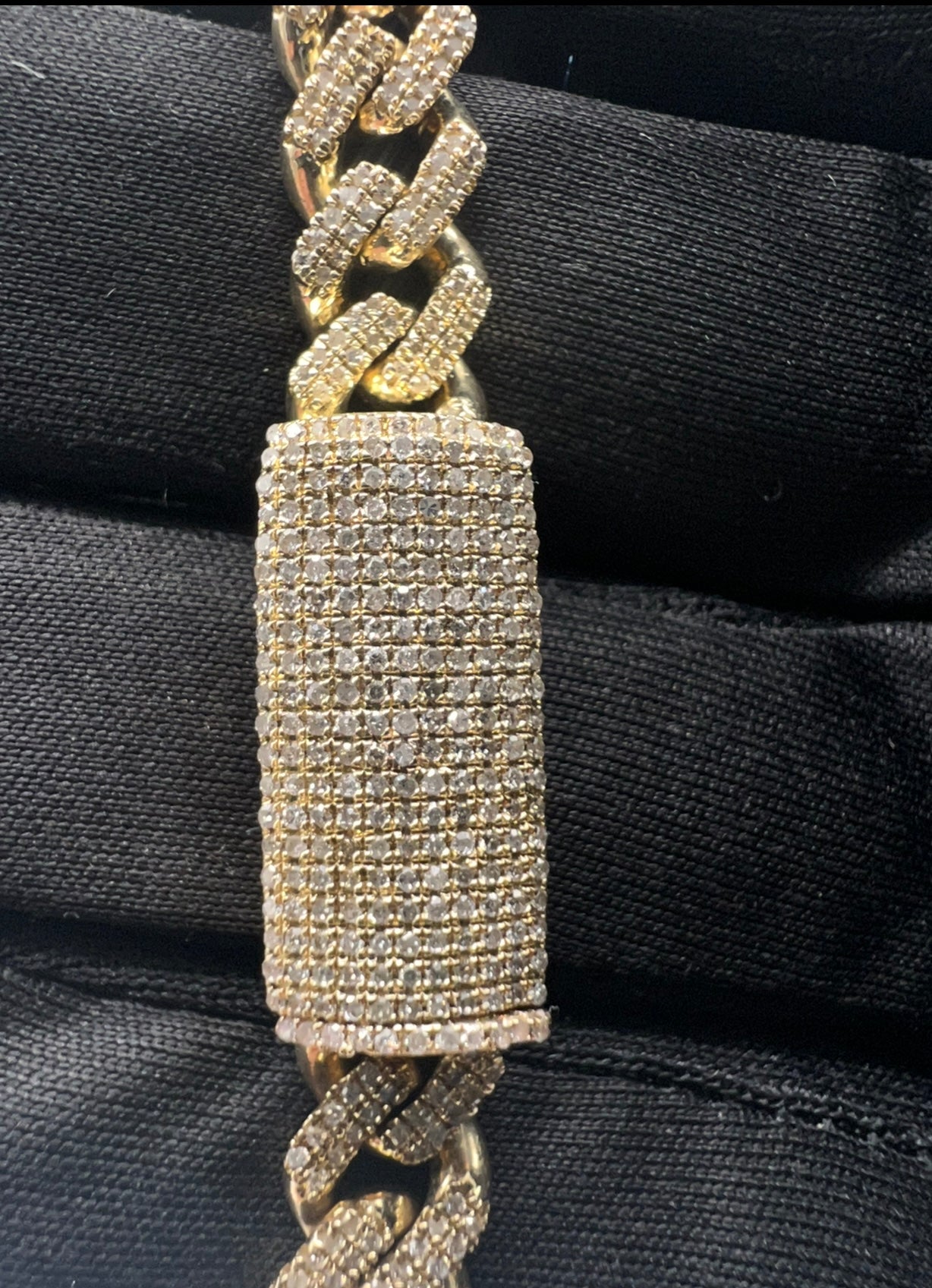 Cuban Bracelet with Natural Real Diamonds!